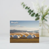 Ger Camp Mongolei Yurt Reise Postkarte (Stehend Vorderseite)