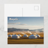 Ger Camp Mongolei Yurt Reise Postkarte (Vorne/Hinten)