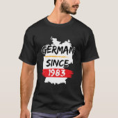 Ger Since 1983 Gery Map Ger T-Shirt (Vorderseite)
