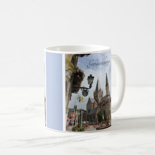 Geraardsbergen, Ostflandern, Belgien Souvenir Kaffeetasse (VorderseiteRechts)