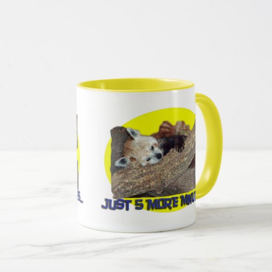 Gerade 5 weiterer Minute-… Schlafenroter Panda Tasse (VorderseiteRechts)