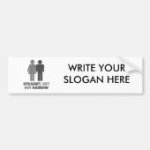 Gerade aber nicht Enge Autoaufkleber (Vorne)