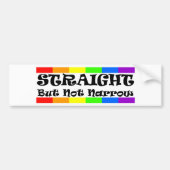 Gerade aber nicht Enge! Autoaufkleber (Vorne)