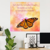 Gerade als die Raupe dachte Poster (Heimbüro)