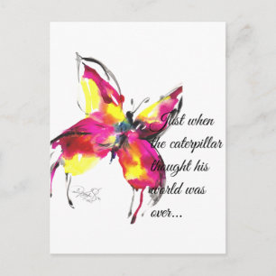 Gerade als er dachte, seine Welt sei vorbei... Postkarte