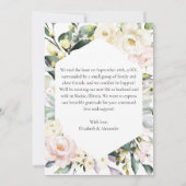 gerade | Ankündigung von Blumenhochzeiten-Foto (Rückseite)