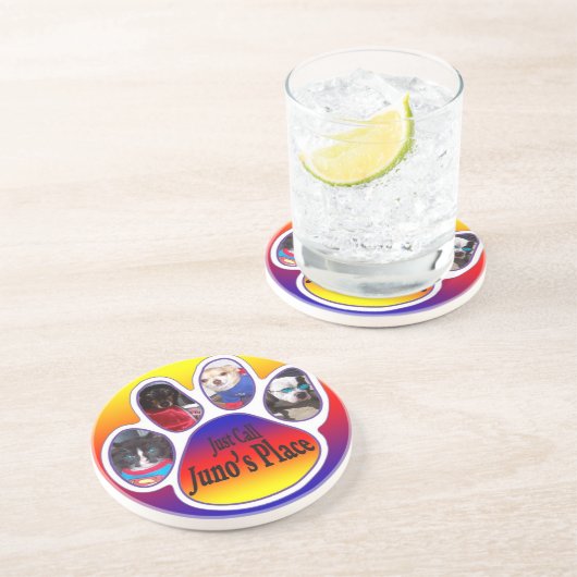 Gerade Anruf Junos Platz-Untersetzer Sandstein Untersetzer (Seite)