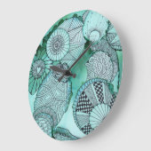 Gerade aquamarine Acrylwand-Uhr Große Wanduhr (Winkel)