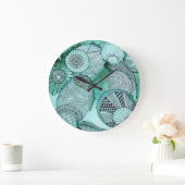 Gerade aquamarine Acrylwand-Uhr Große Wanduhr (Zuhause)