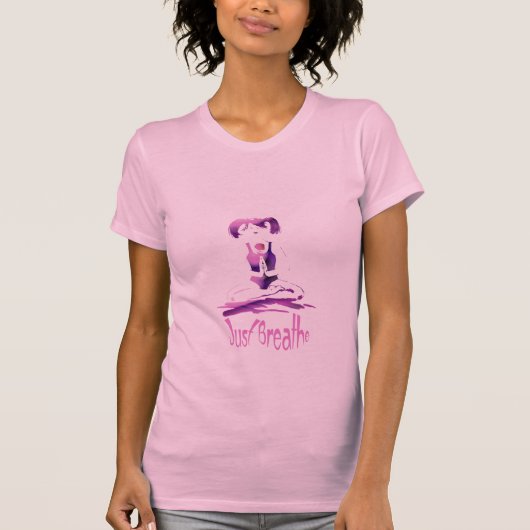 Gerade Atmen-Yoga T-Shirt (Vorderseite)