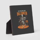 Gerade auf Halloween wartendes Skelett-Design_1 Fotoplatte (Vorderseite)