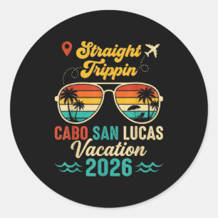 Gerade auf Reisen Cabo San Lucas 2026 Familie Somm Runder Aufkleber