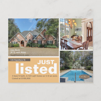 Gerade aufgeführtes großes Foto Ankündigungspostkarte