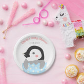Gerade ausgebrütete kleine Pinguin-Babyparty Pappteller (Party)