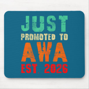 Gerade befördert zu awa est 2026 Vintage-Oma 26 Mousepad