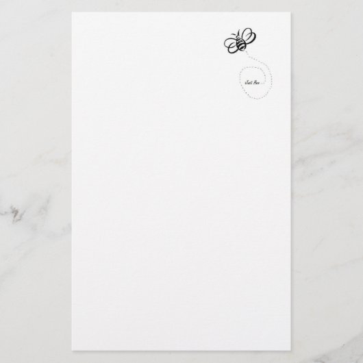 Gerade Biene Briefpapier (Vorderseite)