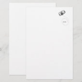 Gerade Biene Briefpapier (Vorne/Hinten)