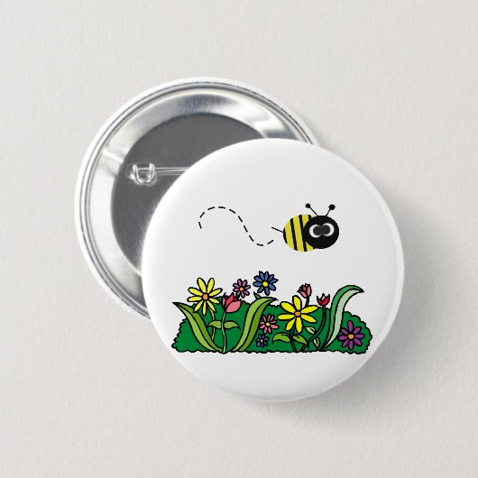 Gerade Biene Button (Vorne & Hinten)