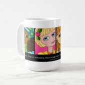 "Gerade Biene 'n ich Mädchen" Kaffeetasse (Vorderseite Links)