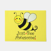 Gerade Bienen-fantastische gelbe Hummel-Biene Fußmatte (Vorderseite)