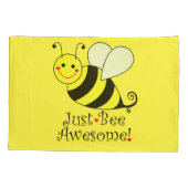 Gerade Bienen-fantastische gelbe Hummel-Biene Kissenbezug (Rückseite)