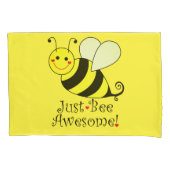 Gerade Bienen-fantastische gelbe Hummel-Biene Kissenbezug (Vorderseite)