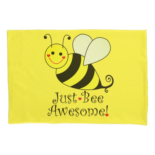 Gerade Bienen-fantastische gelbe Hummel-Biene Kissenbezug (Vorderseite)