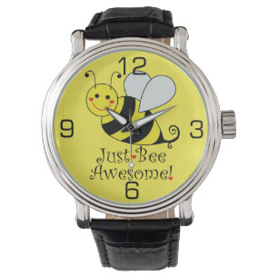 Gerade Bienen-fantastische niedliche gelbe Armbanduhr