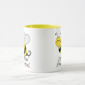 Gerade Bienen-fantastische niedliche gelbe Tasse (Zentrum)