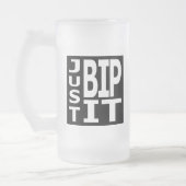 Gerade BIP es Mattglas Bierglas (Links)