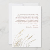 gerade | Boho Wedding Foto Ankündigung (Rückseite)