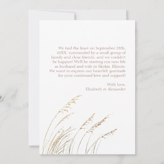 gerade | Boho Wedding Foto Ankündigung (Rückseite)