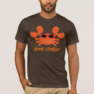 Gerade Chillin Krabbe mit Sonnenbrille T-Shirt