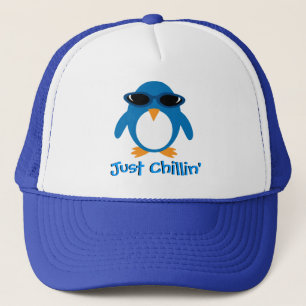 Gerade Chillin Pinguin mit Sonnenbrille Truckerkappe