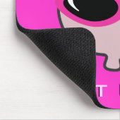 Gerade Chillin rosa Cartoon-Schädel mit Mousepad (Ecke)