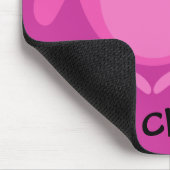 Gerade Chillin rosa Eule mit Sonnenbrille Mousepad (Ecke)