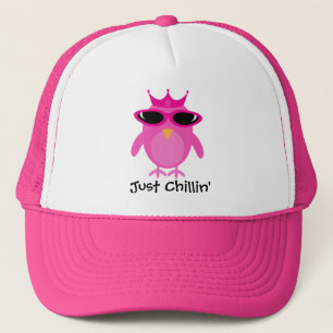 Gerade Chillin rosa Prinzessin Owl With Shades Truckerkappe