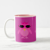Gerade Chillin rosa Prinzessin Owls With Zweifarbige Tasse (Links)