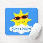 Gerade Chillin Sun mit Sonnenbrille Mousepad (Mit Mouse)