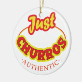 Gerade Churros Logo-Verzierung Keramik Ornament (Links)