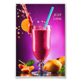 GERADE COOL MIT JUICER FOTODRUCK