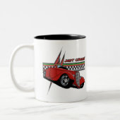 Gerade Cruisin frisiertes Auto Zweifarbige Tasse (Links)