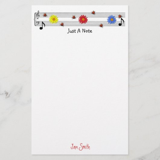 Gerade ein Anmerkungs-Briefpapier Briefpapier (Vorderseite)