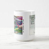 Gerade ein Baby mit weißem Hintergrund Kaffeetasse (Mittel)