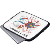 Gerade ein Gedanke… (Neuron/Synapse) Laptopschutzhülle (Vorne Knopf)