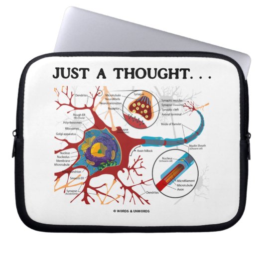Gerade ein Gedanke… (Neuron/Synapse) Laptopschutzhülle (Vorderseite)