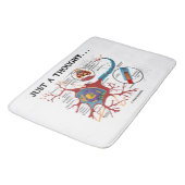 Gerade ein Gedanken-… Neuron-Synapsegeek-Spaß Badematte (Schrägansicht)