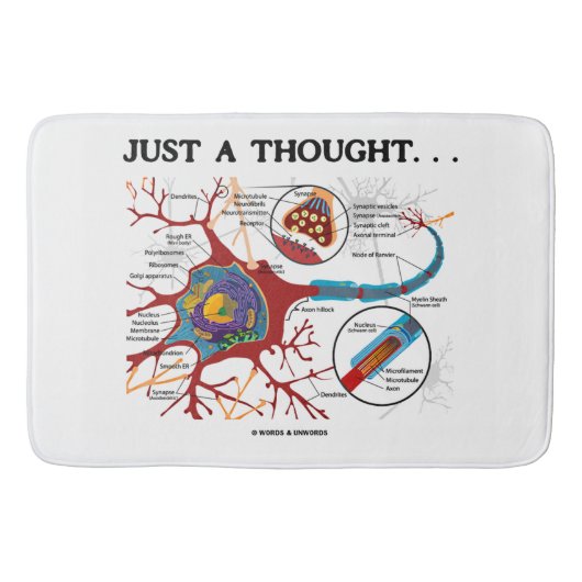 Gerade ein Gedanken-… Neuron-Synapsegeek-Spaß Badematte (Vorderseite)