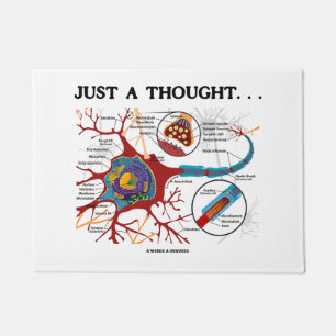Gerade ein Gedanken-… Neuron-Synapsegeek-Spaß Fußmatte