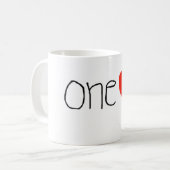 Gerade ein Herz! Kundenspezifische Kaffee-Tassen!! Kaffeetasse (Vorderseite Links)